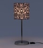 Black Fabric Shade Table Lamp with Metal Base