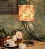 Orange Metal Shade Table Lamp with Metal Base