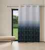 Multicolour Digital Print Geometric 7ft Regular Eyelets Door Curtain (1 Pc)
