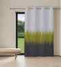 Multicolour Digital Print Geometric 7ft Regular Eyelets Door Curtain (1 Pc)