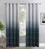 Multicolour Digital Print Geometric 7ft Regular Eyelets Door Curtain (2 Pc)
