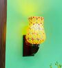 Multicolour E27 holder Wood & Glass Uplight Wall Scone