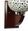 Multicolour E27 holder Wood & Glass Uplight Wall Scone
