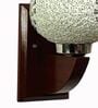 Multicolour E27 holder Wood & Glass Uplight Wall Scone