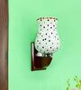 Multicolour E27 holder Wood & Glass Uplight Wall Scone