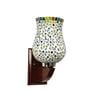 Multicolour E27 holder Wood & Glass Uplight Wall Scone