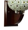 Multicolour E27 holder Wood & Glass Uplight Wall Scone