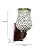 Multicolour E27 holder Wood & Glass Uplight Wall Scone