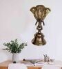 Multicolour Elephant Face Brass Wall Mask