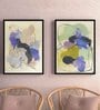 Multicolour Engineered Wood (Set of 2) Art Prints