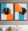 Multicolour Engineered Wood (Set of 2) Art Prints