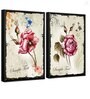 Multicolour Engineered Wood (Set of 2) Art Prints