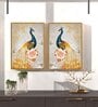 Multicolour Engineered Wood (Set of 2) Art Panelss