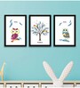 Multicolour Engineered Wood (Set of 3) Art Prints
