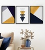 Multicolour Engineered Wood (Set of 3) Art Panels