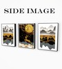 Multicolour Engineered Wood (Set of 3) Art Prints