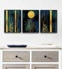 Multicolour Engineered Wood (Set of 3) Art Panels