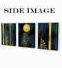 Multicolour Engineered Wood (Set of 3) Art Panels
