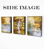 Multicolour Engineered Wood (Set of 3) Art Panels