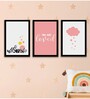 Multicolour Engineered Wood  (Set of 3) Art Panels