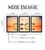 Multicolour Engineered Wood (Set of 3) Art Panels