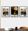 Multicolour Engineered Wood (Set of 3) Art Prints
