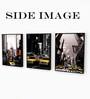 Multicolour Engineered Wood (Set of 3) Art Panels