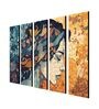 Multicolour Engineered Wood (Set of 5) Framed Art Panels