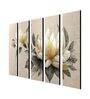 Multicolour Engineered Wood (Set of 5) Framed Art Panels