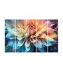 Multicolour Engineered Wood (Set of 5) Framed Art Panels