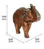 Elephant Copper Engineered Wood Animal Figurine