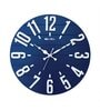 Mateo Blue Engineered Wood Wall Clock