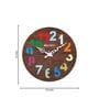 Accent Multicolour Engineered Wood Wall Clock
