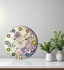 Intricate Multicolour Engineered Wood Wall Clock