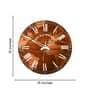 Nordic Brown Engineered Wood Wall Clock