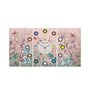 Mariana Multicolour Engineered Wood Wall Clock