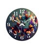 Erika Multicolour Engineered Wood Wall Clock