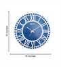 Ambrio Blue & White Engineered Wood Wall Clock