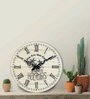 Alpa Brown Engineered Wood Wall Clock