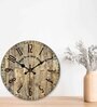 Prague Brown Engineered Wood Wall Clock
