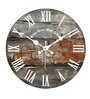 Aurum Brown Engineered Wood Wall Clock