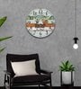 Colonial Multicolour Engineered Wood Wall Clock
