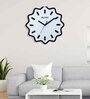 Delphine White & Black Engineered Wood Wall Clock