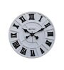 Confined White & Black Engineered Wood Wall Clock