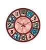 Alvaro Multicolour Engineered Wood Wall Clock