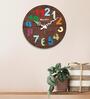 Accent Multicolour Engineered Wood Wall Clock