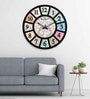 Canvas Multicolour Engineered Wood Wall Clock