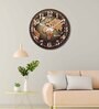 Gladus Brown Engineered Wood Wall Clock