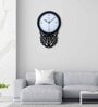 Electa White & Black Engineered Wood Wall Clock