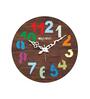 Accent Multicolour Engineered Wood Wall Clock